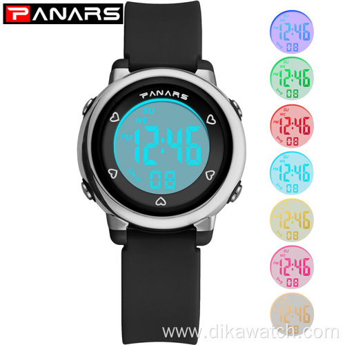 New Trendy Kids LED Watch Luxury Alarm Chronograph Light Watch Fashion Waterproof Calendar Hour Clock Soft Silicon Digital Watch